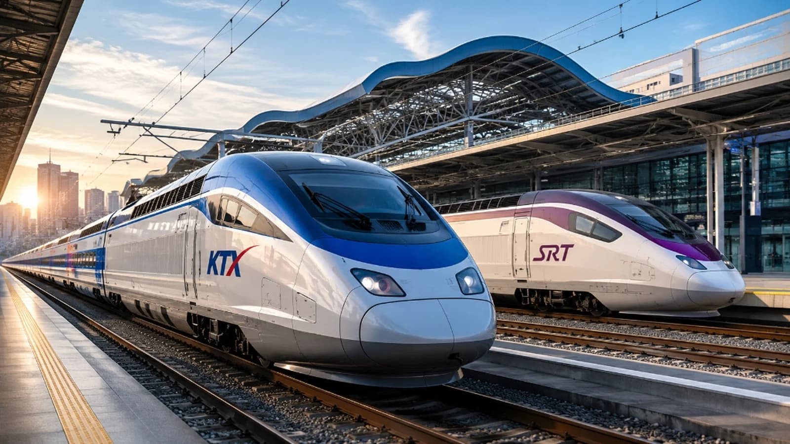 2026년 KTX와 SRT 고속철도 통합을 상징하는 이미지